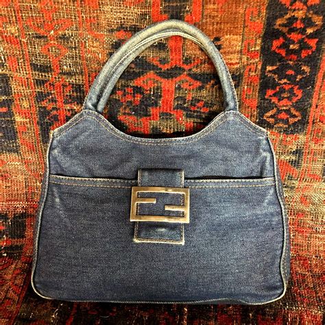 fendi denim cap|Fendi denim handbag.